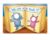 Cartoon Elephant and Piggie in a Book Face Cutout Photo Backdrop 5 x 3.3 FT – Children’s Book Theme Birthday Party Photography Backdrop for Boys Girls, Funny Reading Event Photo Prop
