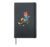 Cartoon fox plays ice hockey Hardcover Journal, Black