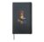 Cartoon german shepherd playing keyboard Hardcover Journal, Black