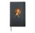 Cartoon hedgehog playing table tennis Hardcover Journal, Black