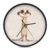 Cartoon Meerkat Wall Clock 9 Inch Decorative Battery Operated Silent Round for Badroom Livingroom