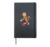 Cartoon monkey riding skateboard Hardcover Journal, Black