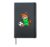 Cartoon red panda playing football Hardcover Journal, Black