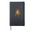 Cartoon shepherd dog riding skateboard Hardcover Journal, Black