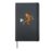 Cartoon sloth playing football Hardcover Journal, Black
