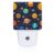 Cartoon Solar System Planets Night Light Plug into Wall,Space Stars Planets Dusk to Dawn Night Light Plug in,0.5w Energy Saving Sleep Friendly NightLight for Kids Boys Girls Home Decor