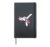 Cartoon unicorn does hapkido Hardcover Journal, Black