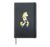Cartoon unicorn doing judo Hardcover Journal, Black