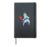 Cartoon unicorn playing table tennis Hardcover Journal, Black