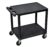 Casafoyer 26″ H Black 2 Shelf A/V Multipurpose Utility Cart