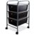 Casafoyer 3-Drawer Rolling File Organizer Cart, 27 x 15.5 x 13 Inches, Black (34006) – Pack of 2