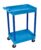 Casafoyer BUSTC11BU Multipurpose Utility Tub Cart with Two Shelves Each with 2.75″ Deep Walls, 300 Lbs. Capacity, Blue