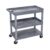 Casafoyer EC112-G Multipurpose Utility Tub Cart with Two Tub Shelves and One Flat Shelf, 300 lbs. Weight Capacity, Ergonomic Push Handle, Gray