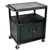 Casafoyer LP40CE-B Endura 3-Shelf Presentation Cart with Cabinet, 40-1/4″ Height, Black