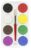 Casafoyer Tempera Paint Cake Set with Tray, Assorted Colors, 8 Cakes and 1 Brush – Pack of 2