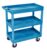Casafoyer Three Shelf Heavy Duty High Capacity Tub Cart with Handle-18 D x 35.25″ W x 37.25″ H, Plastic, Blue