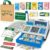 Cash Register Toy for Kids, 120 Pcs Grocery Store Playset with Credit Card, Grocery Boxes, Microphone, Calculator Cash Register Toy Gift for Toddlers, Grey