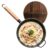 Cast Iron Pan with Lid Removable Wooden Handle Ergonomic Pot