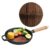 Cast Iron Skillet with Lid Removable Wooden Handle Ergonomic Pot