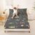 Castle Fairy Bass Fish Fitted Sheet Queen Size,Fishing and Hunting Bedding Sheet Set No Top Sheet,Rustic Cabin Lake House Bed Cover Ultra Soft Breathable,Grey Bedding 3 Pcs