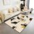 Castle Fairy Cats Reading Books Area Rugs,Cute Black Cat Non Slip Carpet Cartoon Pet Kittens Indoor Floor Mat Entrance Rug,Modern Beige Home Living Room Bedroom Decor,3’x5′