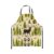 Castle Fairy Deer Apron Pine Trees Paw Prints Apron Suitable for Baking Gardening Housework Painting Fresh Nature Themed Kitchen Aprons for Kids Boys Girls No Pocket 31″x26″ Green Beige