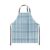 Castle Fairy Tartan Plaid Kitchen Apron,Line Check Waterproof Cooking Apron for Kitchen Decor Farmhouse Japanese Style Chef Aprons for Baking Painting Blue Grey(No Pocket),31″x26″