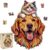 Cat and Dog Wooden Puzzles for Adults, Funny Animal Wooden Jigsaw Puzzles for Adults 200 Piece, Unique Shape Wood Cut Puzzle, Fun Challenging Puzzle Gift for Friends Family Game Home Decor 11 * 7.7 in