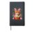 Cat Bunny Ears Easter Egg Hunt Spring Christian Holiday Hardcover Journal, Black