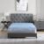 Cathay Home Twin Fitted Sheet, 12″ Deep Pocket Ultra Soft Thick Plush Microfiber, All Season Cozy Warmth, Blue Fog
