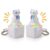 Cat Keychain Sound Fidget Toys, Rechargeable Anxiety Relief Keychain Buttons with Colorful Lights & Sound Effects, Cute Stress Relief Clicker Toy for Adults, April Fools’ Day Prank Novelty Gift 2PCS