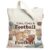Cats Cozy and Football Quote Tabby Cat Fanciful Canvas Tote Bag 13×15 Inch