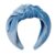 CAUDIO Velvet Knotted Headband For Women Elastic Wide Knotted Hairband Cocktail Dating Makeup Hair Hoop for Ladies(Blue)