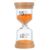 CAXUSD 15 Minute Wooden Hourglass Timer with Silent Fine Grain Flow, Multi-Scene Utility Sandglass for Classroom, Office, Studying, and Elegant Orange Wood and Glass Sand Timer for Time
