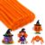 Caydo 100PCS Orange Pipe Cleaners for Halloween, Fluffy Chenille Stems