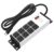 CCCEI 2PCS Heavy Duty Power Strip Surge Protector 20 AMP, 8 Outlets 12 Gauge Shop Garage Metal Multiple Outlets, 4 FT Extension Cord 5-15P Adapter High Amp 6-20R T-Slot 20a for Appliance Silver.