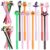 CCINEE 24 Pcs Halloween Pens, 12 Styles Cute Cartoon Ghost Pumpkin Witch Hat Skull Bat Gel Ink Pens 0.5mm Black RollerBall Pen for Kids Adults Halloween Party School Home Office Supplies