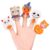 CCINEE 5pcs Halloween Finger Puppets for Kids, Tiny Hands Puppet Toys Rubber Witch Pumpkins Ghost Characters Toys for Toddlers Bath Toys Storytelling Trick or Treat Gifts Party Favors