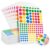 CCJUSTAR Colored Dot Stickers, 4082 Pieces, Round Color Coding Labels, 0.4, 0.6, 0.75 Inches, 6 Colors, Matte Paper, for Office, Classroom, and Garage Sales