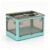 Cearsoer 1-Pack 50L Stackable Storage Bins with Lids and Wheels, Foldable Storage Boxes Collapsible Organizers for Home Organization, Storage Cabinets for Outdoor Camping, Blue