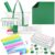 Ceenna American Mahjong Set with Carrying Bag 160 Tiles 4 All-in-one Color Rack Pushers Game Table Mat Plastic Mahjong Coins Complete Ma Jong Game Set (Green)