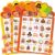 ceiba tree Thanksgiving Bingo Game for Kids Adults Family Fall Autumn Turkey Shaped Bingo Cards Games 24 Players for School Classroom Large Group Activities Party Favors