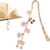 Celavoy Cute Metal Bookmark Gifts – Bow Cherry Page Marks for Women Bookish