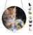 Celestial Ginger Cat Glowing Earth Round Acrylic Jigsaw Puzzle 7.8×7.8Inch Suncatcher, Crystal Window Decor Wall Art Ornament, Home Decoration Gift