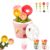 Ceramic Flower Measuring Spoons Set with Pot Base, 5 Pieces Dishwasher Safe