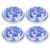 Ceramic Ink Pad 30g Chinese Style 4pcs Red for Calligraphy Training