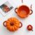 Ceramic Pumpkin Dutch Oven with Lid, Double-Ear Soup Pot, Oven Safe