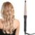 Ceramic Tourmaline Hair Curling Wand, 13-25mm Tapered Cone Curling Iron with LCD Display PTC Fast Heating Anti Scalding, Portable Travel Hair Curler for All Hair Types