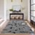 CERYUEE 3’X5′ Black Abstract Rug Soft Washable Retro Boho Rug for Classroom