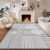 CERYUEE 5’X7′ Washable Boho Living Room Rug Retro Rainbow Abstract Area Rug